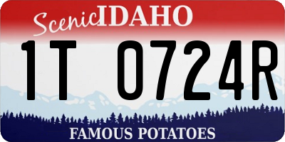 ID license plate 1T0724R