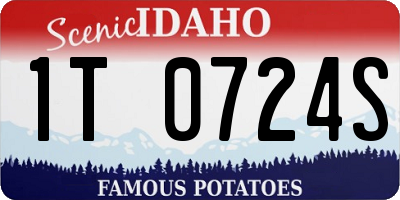 ID license plate 1T0724S