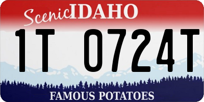 ID license plate 1T0724T