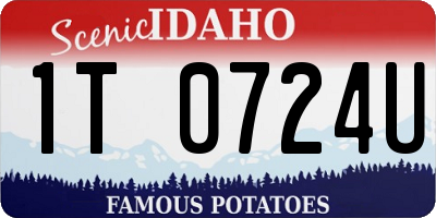 ID license plate 1T0724U