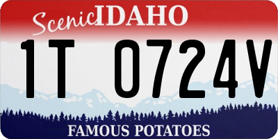 ID license plate 1T0724V