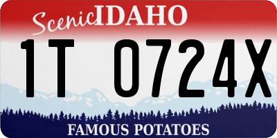 ID license plate 1T0724X