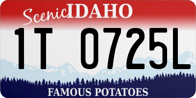 ID license plate 1T0725L