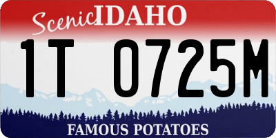 ID license plate 1T0725M