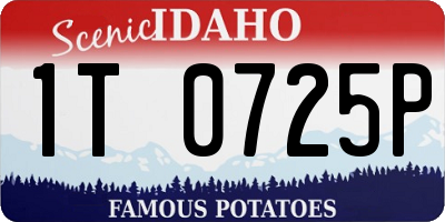 ID license plate 1T0725P