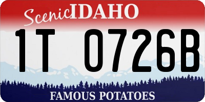 ID license plate 1T0726B