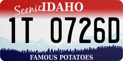ID license plate 1T0726D