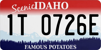 ID license plate 1T0726E