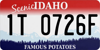 ID license plate 1T0726F