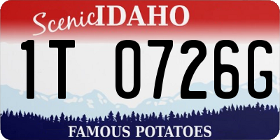 ID license plate 1T0726G