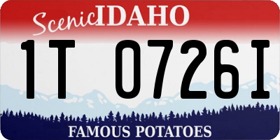 ID license plate 1T0726I