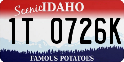 ID license plate 1T0726K