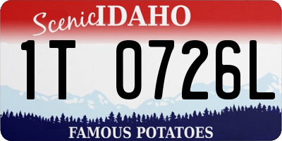 ID license plate 1T0726L