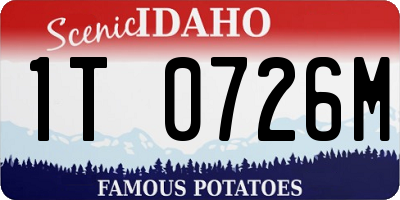 ID license plate 1T0726M