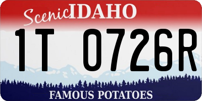 ID license plate 1T0726R