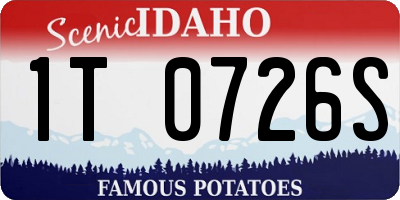 ID license plate 1T0726S