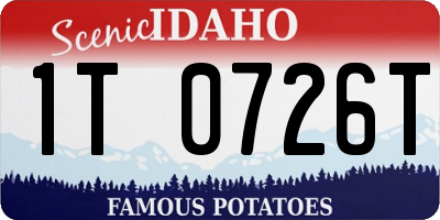 ID license plate 1T0726T