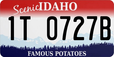 ID license plate 1T0727B