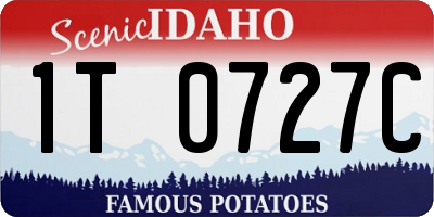 ID license plate 1T0727C