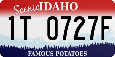 ID license plate 1T0727F