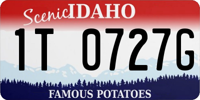 ID license plate 1T0727G