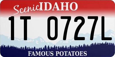 ID license plate 1T0727L