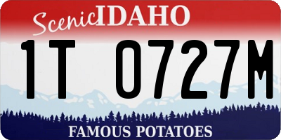 ID license plate 1T0727M