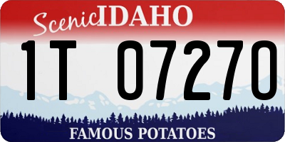 ID license plate 1T0727O