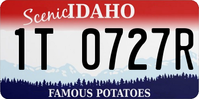 ID license plate 1T0727R