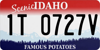 ID license plate 1T0727V