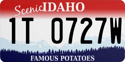 ID license plate 1T0727W