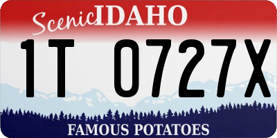 ID license plate 1T0727X