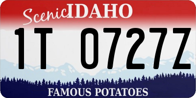 ID license plate 1T0727Z