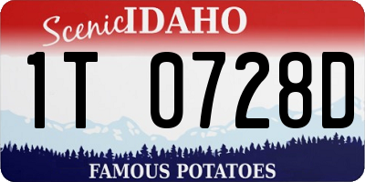 ID license plate 1T0728D