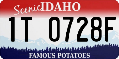 ID license plate 1T0728F