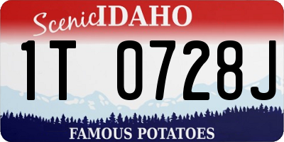 ID license plate 1T0728J