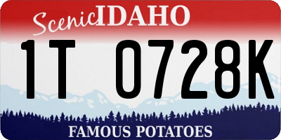 ID license plate 1T0728K