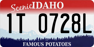 ID license plate 1T0728L