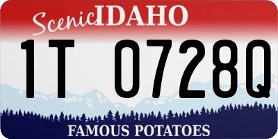 ID license plate 1T0728Q