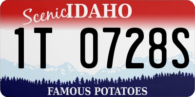 ID license plate 1T0728S