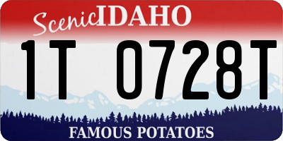 ID license plate 1T0728T