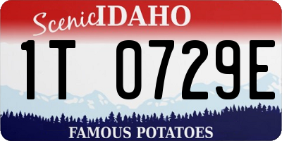 ID license plate 1T0729E