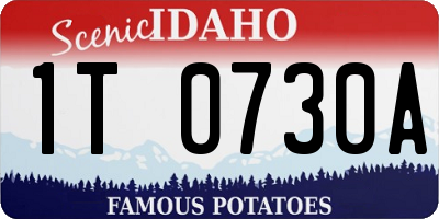 ID license plate 1T0730A