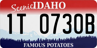 ID license plate 1T0730B