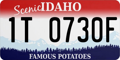 ID license plate 1T0730F