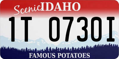 ID license plate 1T0730I