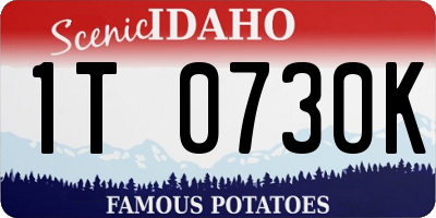 ID license plate 1T0730K