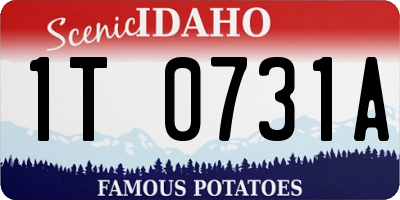 ID license plate 1T0731A