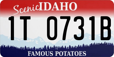 ID license plate 1T0731B