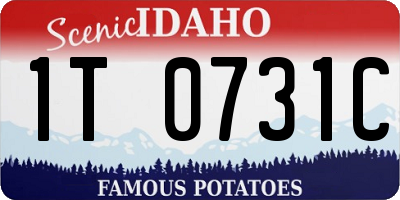 ID license plate 1T0731C